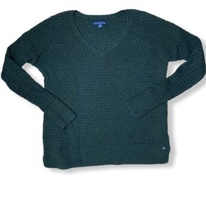 AE green knit sweater